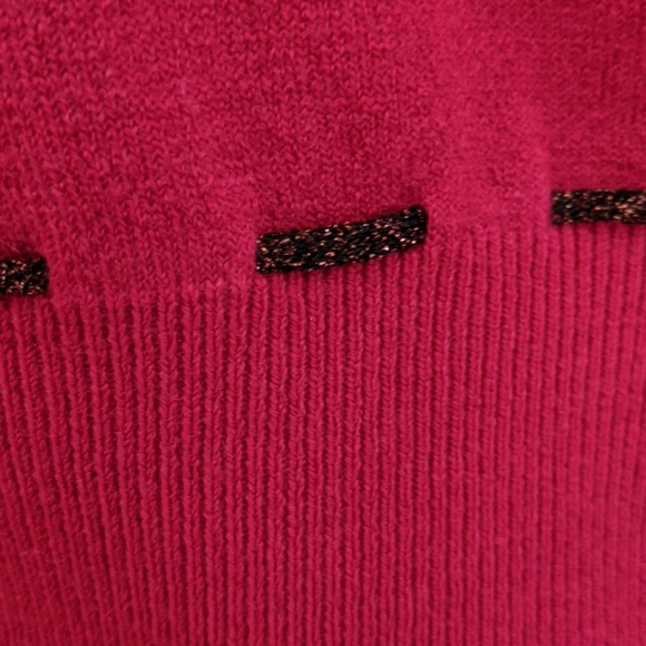 NWT Guess Sparkle Fushia Cardigan Medium - Picture 5 of 8